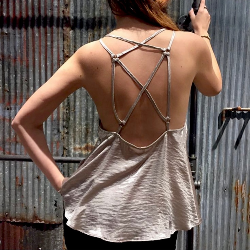 Free People Silver Haze Blouse Tank Size S